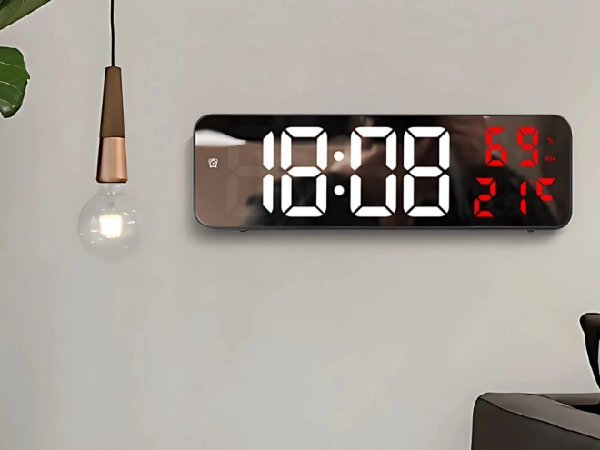 Horloge numérique électronique avec thermomètre et réveil