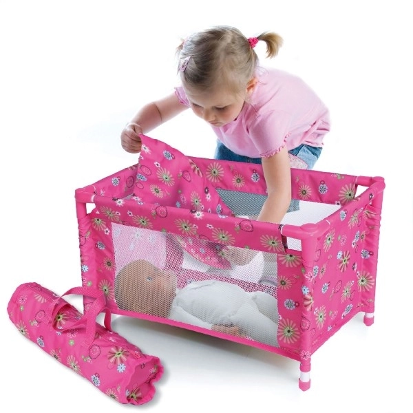 Travel cot for dolls with bag