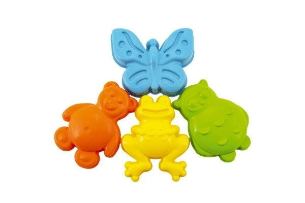 Vormpjes Bábovka voor zand speelgoed dieren 4 stuks in net 12x10x8cm 12m+