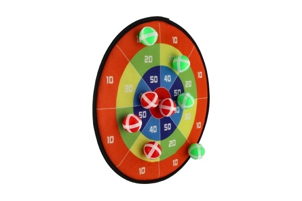 Dubbelzijdig klittenbanddoel met ballen 34 cm