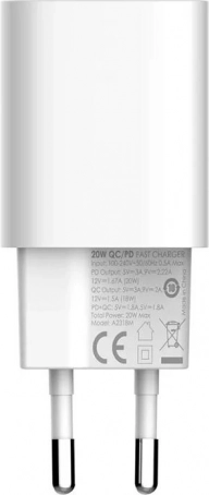 20W fast charging with PD/QC
