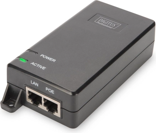 Injecteur PoE+ 802.3at 55 V 30 W gigabit