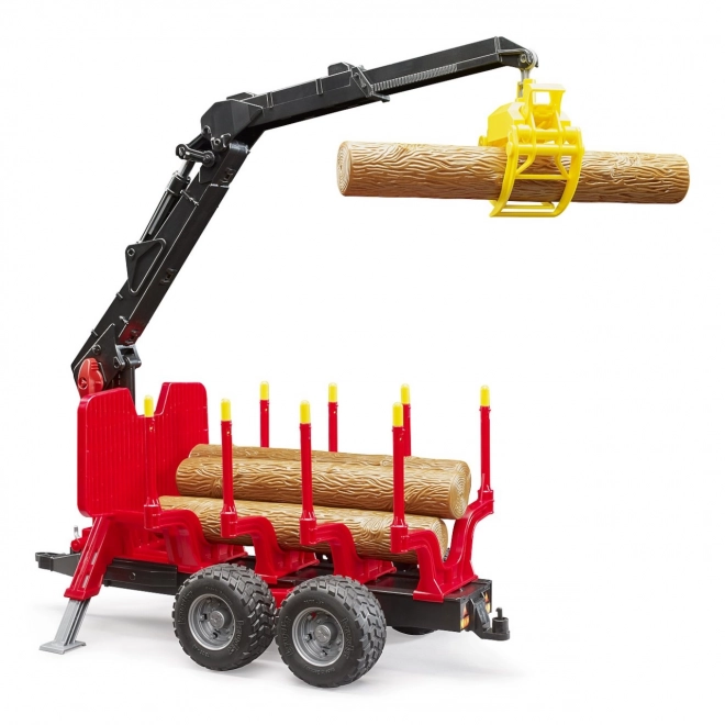 Houttransporteur Bruder met laadarm