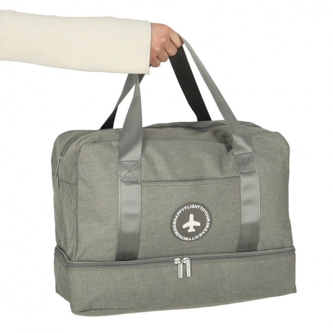 Reistas voor handbagage 39 x 18 x 30 cm grijs