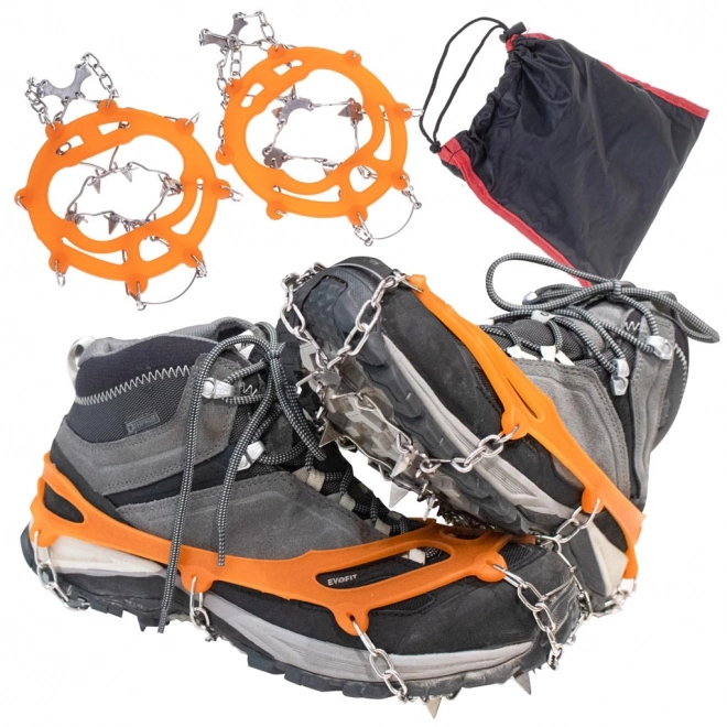 Crampons de chaussures couleur orange – taille 39-45, étui pratique