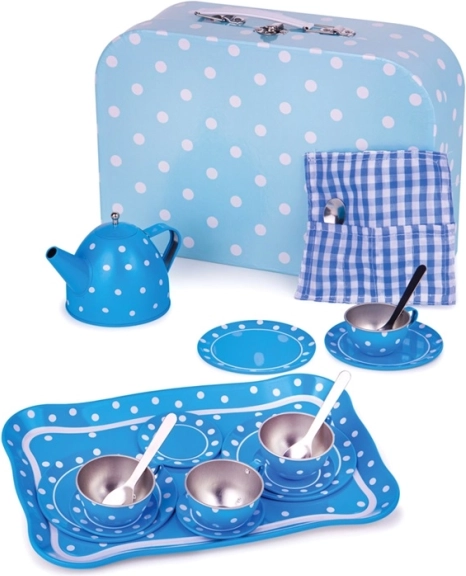 Service à thé bleu à pois BIGJIGS TOYS