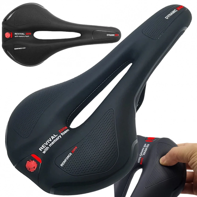 Comfortabel sportzadel voor de fiets met schuimvulling