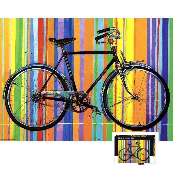 HEYE Puzzel Fiets Kunst: Vrijheid Deluxe 1000 stukjes