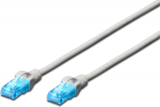 Cordon de brassage RJ45-RJ45 cat. 5e U/UTP AWG 26/7 PVC 0,25 m gris