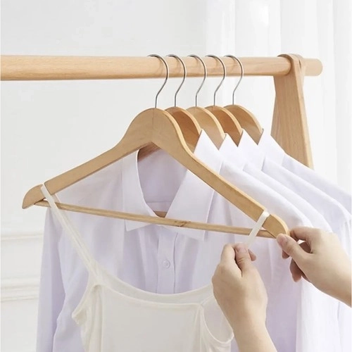 Wooden Clothes Hangers Set - 10 Pieces
