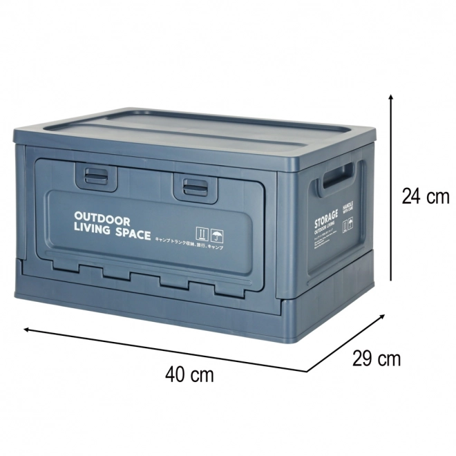 Campingdoos - opvouwbare doos 25l blauw