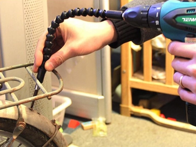 Flexibele bits verlengstuk voor schroevendraaiers en boormachines