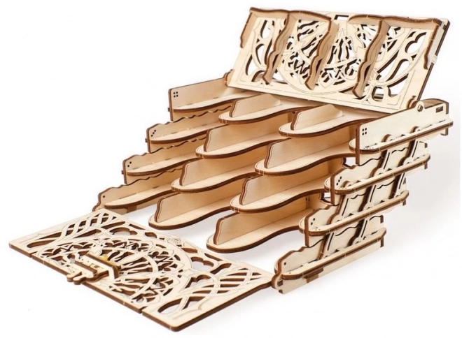 Doos voor verzamelkaarten Ugears 3D houten mechanische puzzel
