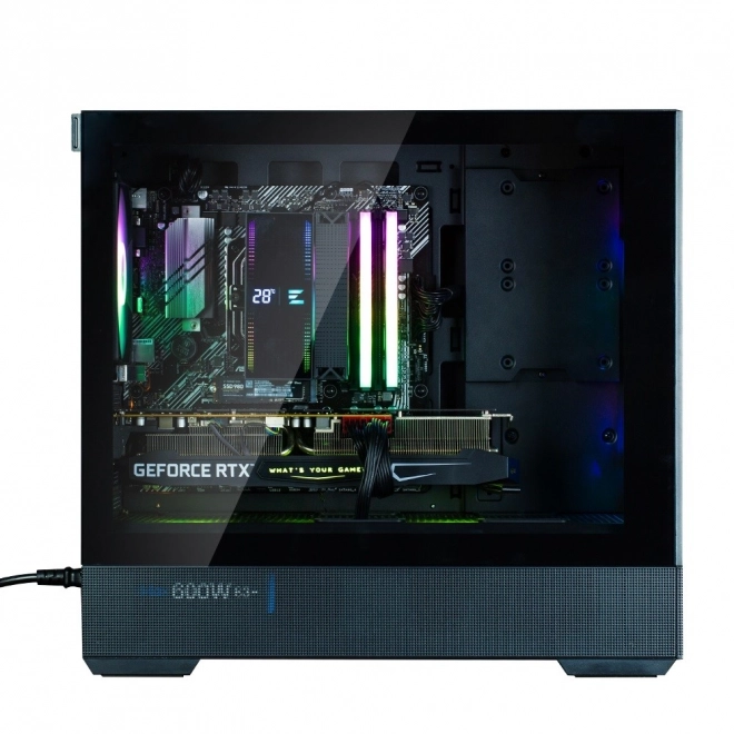Kast P30 Air mATX Mini Tower met ARGB ventilatoren zwart