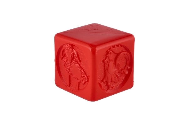 Kleurrijke plastic blokken voor kinderen met dierenmotieven, set van 8 stuks