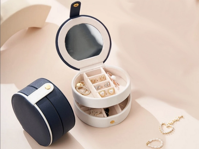 Organizer voor sieraden in ronde hoes