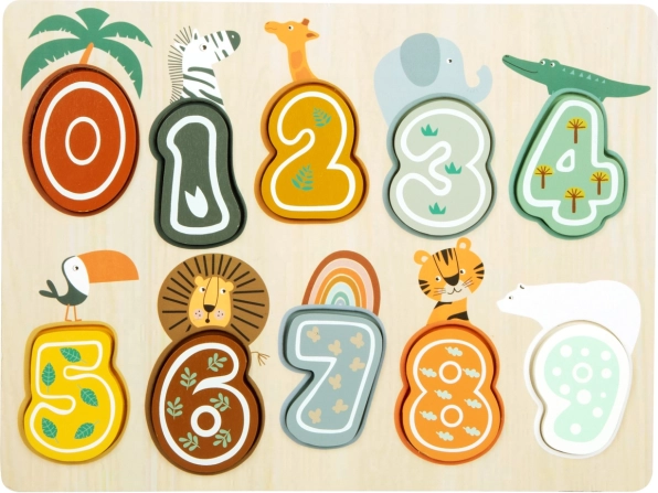 Insert Puzzle Numbers Safari small foot