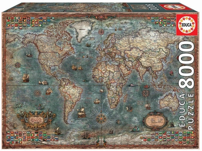Educa Puzzel Politieke Wereldkaart 8000 stukjes