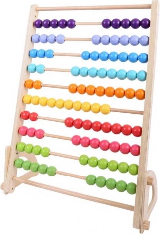 100 colorful beads for easy counting
