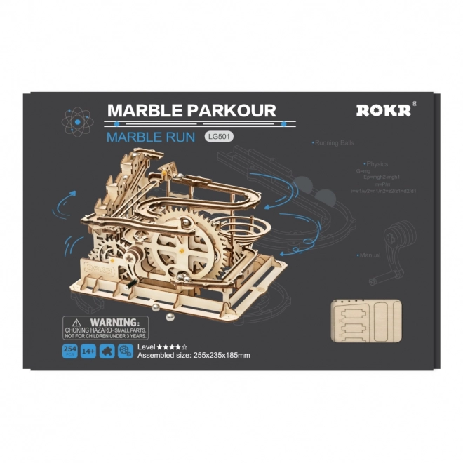 Houten 3D-puzzel Rokr Knikkerbaan Parkour