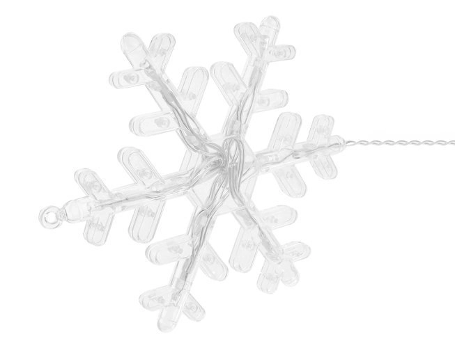 LED gekleurde gordijn met sneeuwvlokken en sterren - 5 m, 138 LED