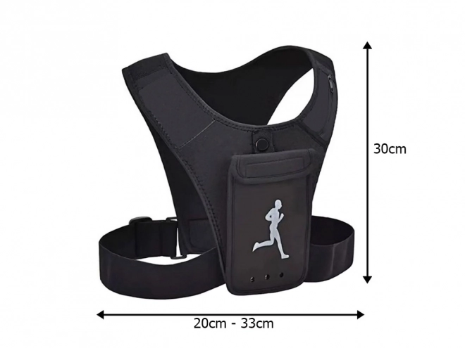 Veste de course sportive avec éléments réfléchissants et support pour téléphone
