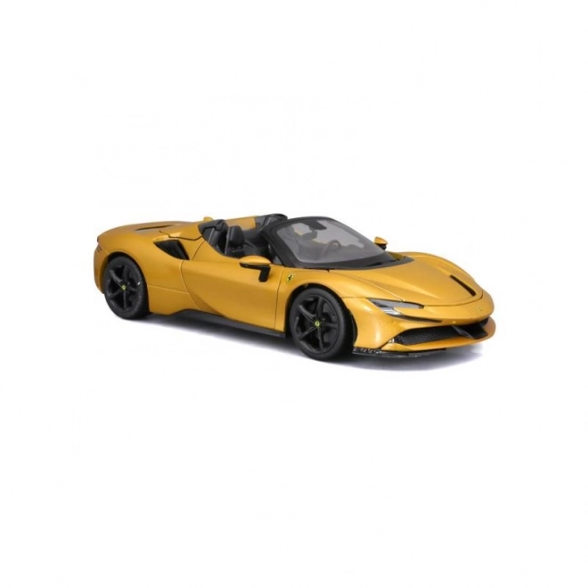 Bburago Ferrari SF90 Spider op schaal 1:18 - geel