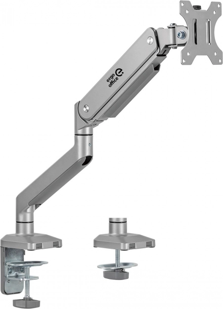 Ergonomic Monitor Arm with Gas Spring Ergo Office Silver