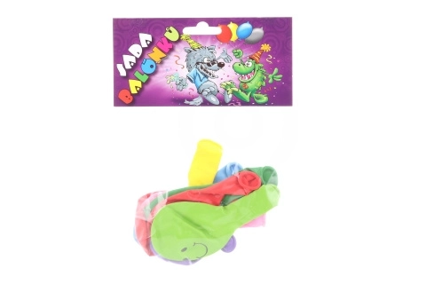 Opblaasbare ballonnen met Smiiley-print - 9 stuks