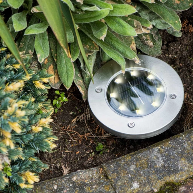 Tuinzonne-verlichting 8 LED 4 stuks - koud wit