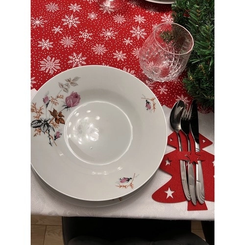 Kerstaccessoires voor bestek - boompjes Ruhhy, 12 stuks