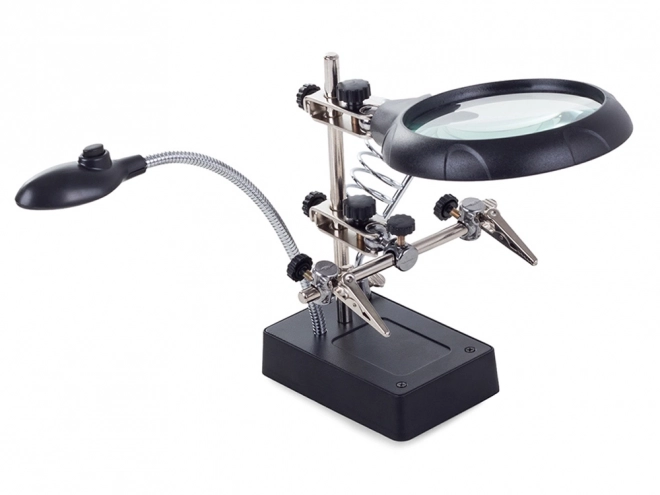 Houder - derde hand - met vergrootglas