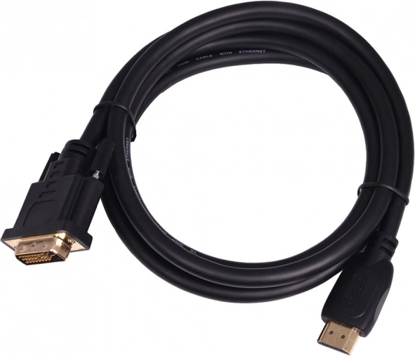 HDMI to DVI Cable 1.8 m, 24+1, Gold-Plated Connectors
