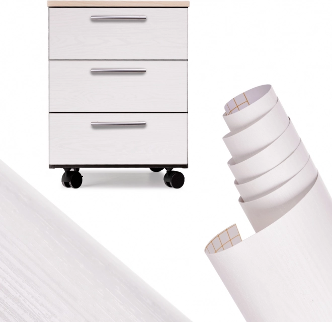 Zelfklevende decoratieve folie eiken wit 1,22 × 50 m