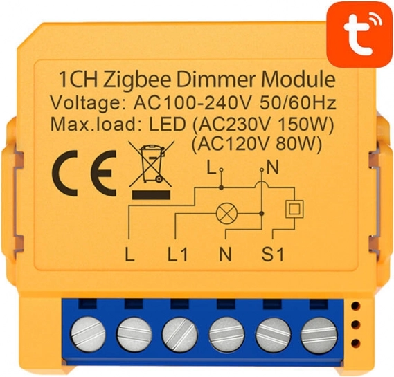 Interrupteur intelligent encastrable ZigBee Avatto avec Tuya