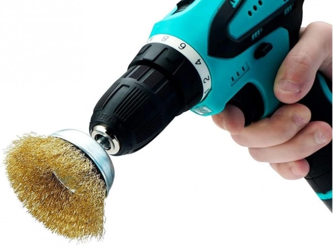 Set van messing draadborstels voor schroevendraaiers