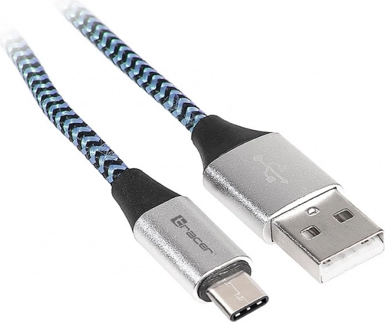 USB 2.0 Cable Type-C A male - C male 1.0 m black/blue