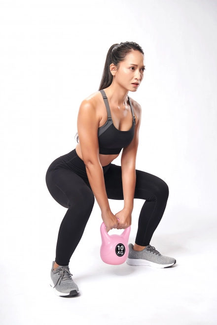 Kettlebell pour exercices rose - 10kg