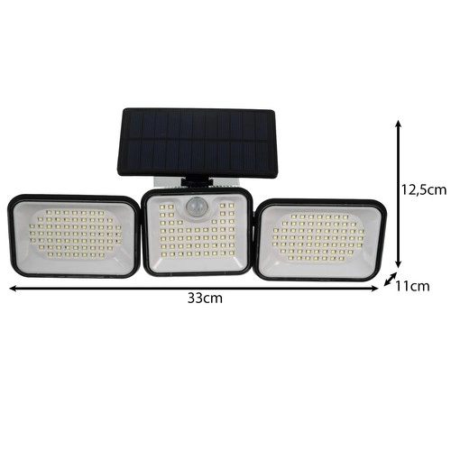Solar tuinlamp 180 LED met bewegings- en schemersensor