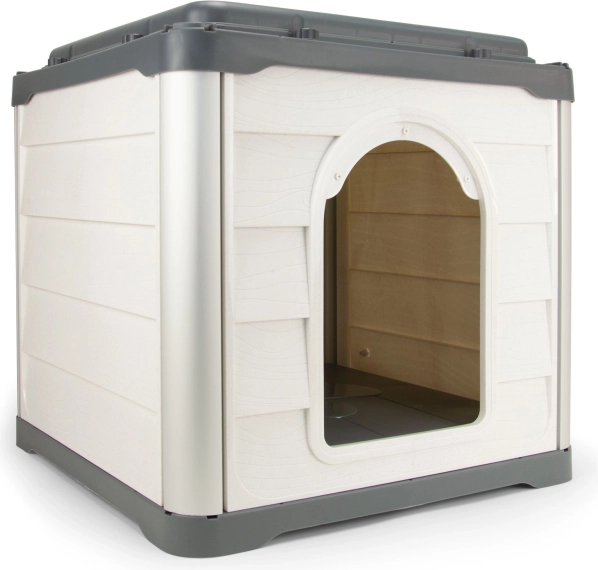 Loboo Häuschen für Hunde und Katzen Smartkave Cube anthrazit mit Flachdach