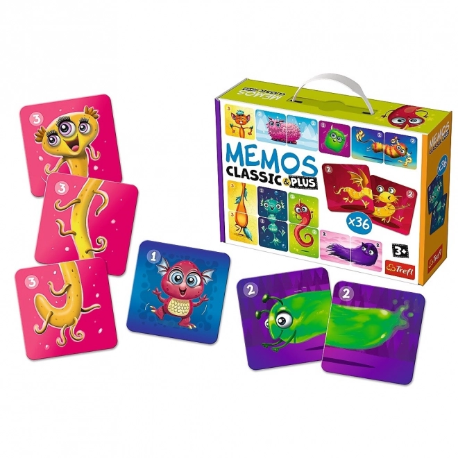 Pexeso Klassiek & Plus Schattige Monsters 3in1
