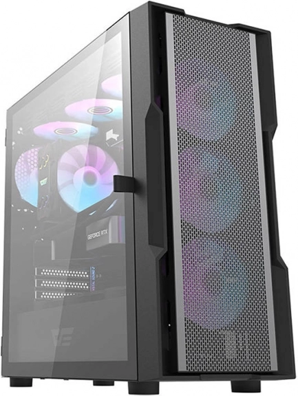 Boîtier PC Darkflash DK431 Mesh (noir) + 4 ventilateurs