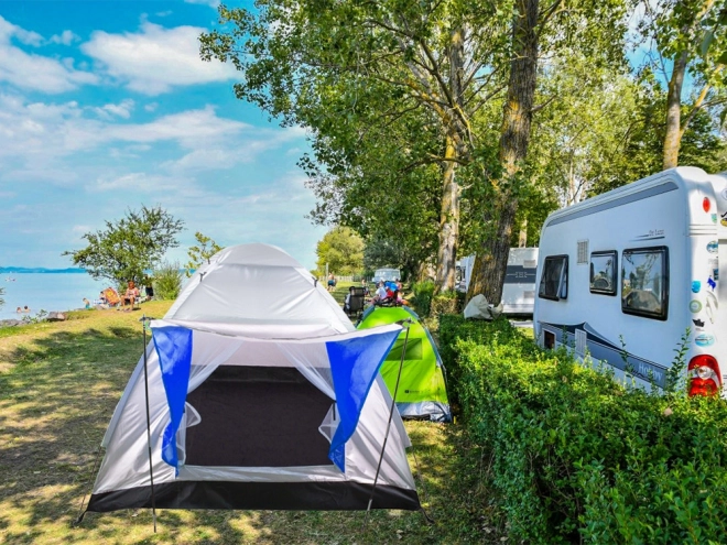 Kampeertent met baldakijn voor 4 personen