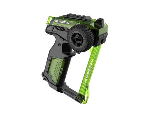 Auto RC buggy kunststof 22cm bouwset 24MHz op batterijen groen in doos 34x25x7cm