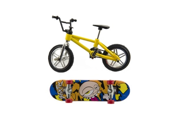 Realistische mini BMX en finger skateboard
