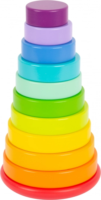 Motorische stapeltoren regenboog