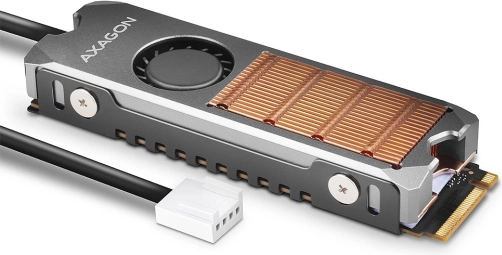 Radiateur en cuivre avec ventilateur pour SSD M.2 2280 double face, hauteur 13 mm