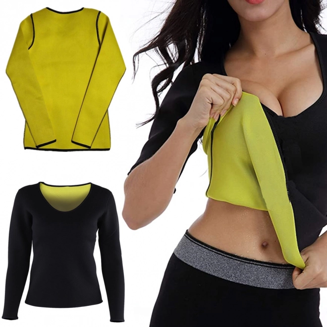 Dames fitness neopreen shirt met lange mouwen