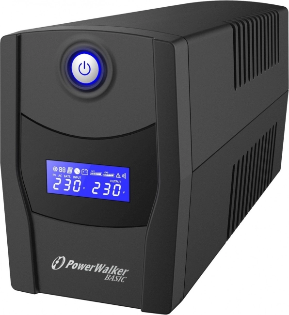 Line-interactive UPS backup power supply 600 VA with LCD, USB and RJ11/RJ45