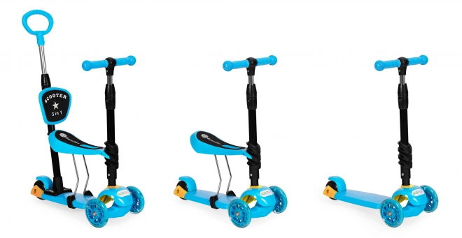 Trottinette d'équilibre à trois roues coccinelle 5 en 1 LED